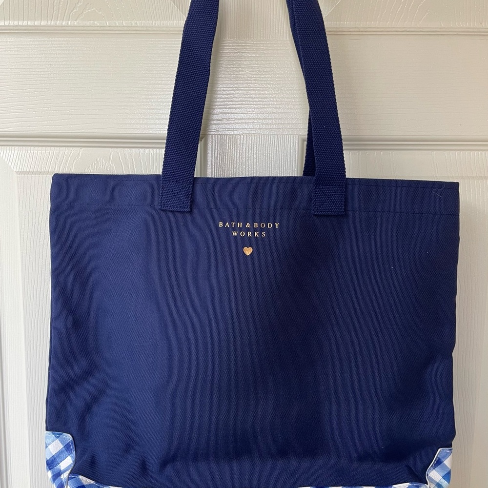 Bath & Body Works Blue Tote with Structured Design